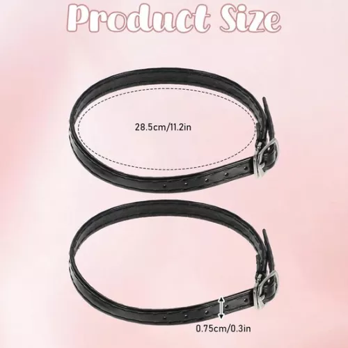 unbranded Ankle Straps 6 Pieces - High Heels - Elastic Adjustable Strap - Leather Replacement - Shoelace Accessories - Black . (8785306903522)