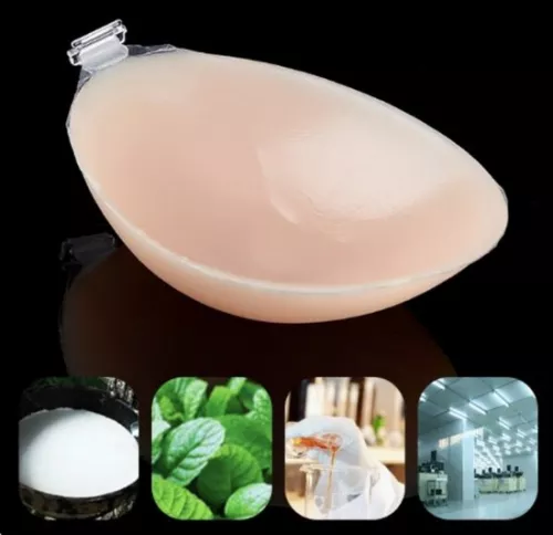 merkloos Silicone Bra - 1x Thick - D-cup - Removable adhesive pads - Push-up silicone breast enlargement pads - For swimwear and bikinis - Comfortable padding - Invisible and washable - Women (8410900115599)