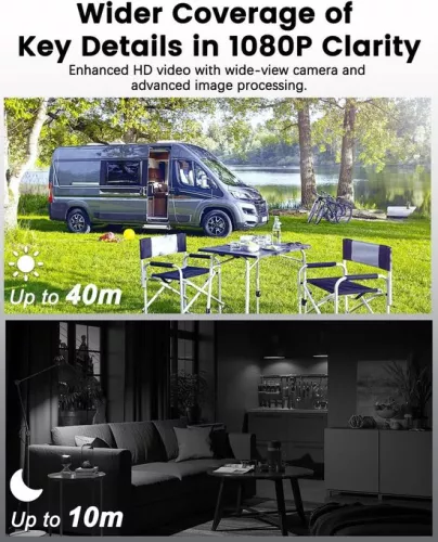 merkloos 4G LTE Surveillance Camera Without WiFi - SIM Card - 5200mAh Battery - 160° Viewing Angle - AI Motion Detection - 10m Night Vision (6152126554562)