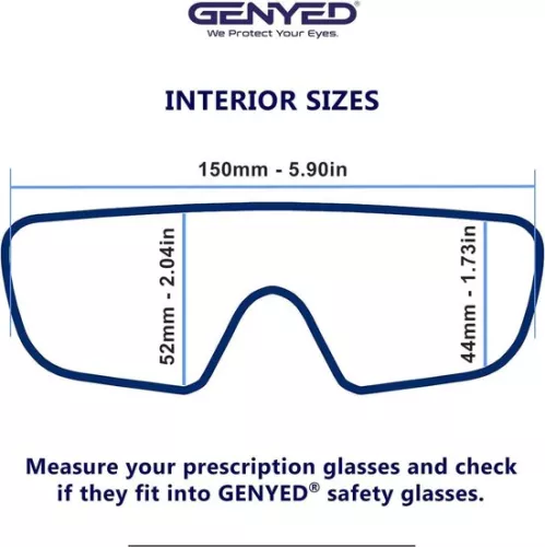 merkloos Safety Glasses Glasses Wearers CE EN166 Certified Anti-scratch Anti-fog UV400 Lenses Adjustable Temple Angle Wraparound (6152534393319)