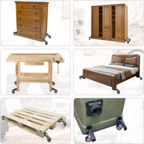 merkloos Heavy-duty casters, 300 kg, workbench, Caster Kit, 4 pieces, 360 degree rotation, soft-close, workbench, wheels, furniture casters, transport casters, running casters for workbenches, machines and tables (4801288882106)