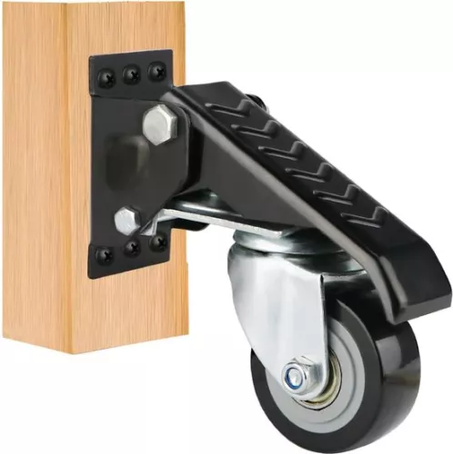 merkloos Heavy-duty casters, 300 kg, workbench, Caster Kit, 4 pieces, 360 degree rotation, soft-close, workbench, wheels, furniture casters, transport casters, running casters for workbenches, machines and tables (4801288882106)
