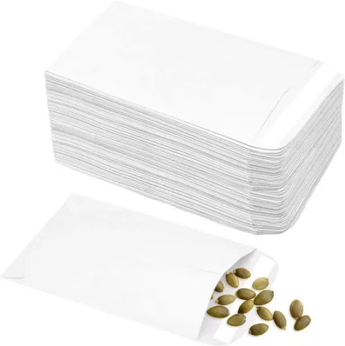 merkloos 100 Pcs Small White Self-Adhesive Seed Envelopes Kraft Paper Coin Envelopes (10x6cm/3.9x2.4inch) (6154124651601)