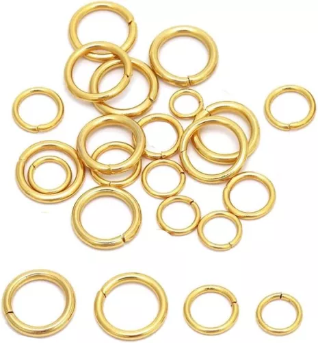 unbranded Round Carabiner - Keychains and Bags - 24 Pieces - Gold - Zinc Alloy (9505396897278)