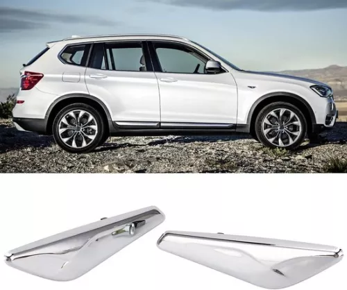 Front Fender Chrome Finisher Replacement 51117338569 51117338570 - ABS Front Fender Chrome Finisher Trim - Compatible with X3 X4 F25 F26 2013-2017 - HTML Content - Sample Text .