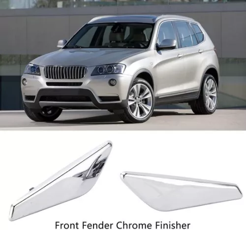 merkloos Front Fender Chrome Finisher Replacement 51117338569 51117338570 - ABS Front Fender Chrome Finisher Trim - Compatible with X3 X4 F25 F26 2013-2017 - HTML Content - Sample Text . (8785310177988)