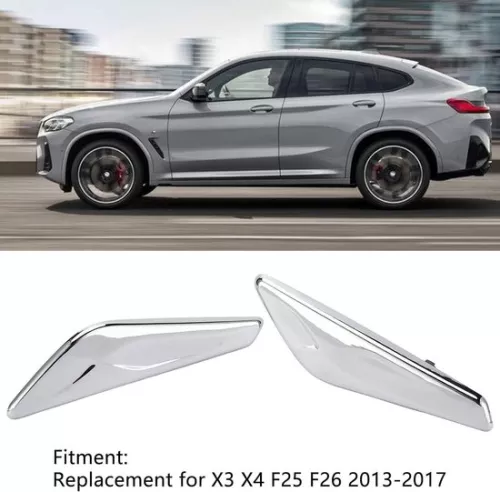 merkloos Front Fender Chrome Finisher Replacement 51117338569 51117338570 - ABS Front Fender Chrome Finisher Trim - Compatible with X3 X4 F25 F26 2013-2017 - HTML Content - Sample Text . (8785310177988)