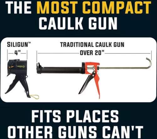 merkloos Anti-Drip Extreme-Duty Caulking Gun - Patented New and Innovative Design - Lightweight ABS Frame - For the Smallest to the Largest Jobs - Professional Use (8785301319779)