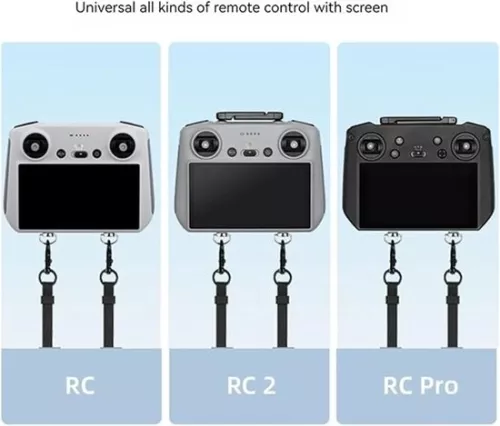 Genric Generic Lanyard Neck Strap Compatible with DJI RC/RC PRO/RC 2, Universal Buckle Strap for Mini 4 Pro/Mini 3 Pro/Mavic 3 Pro/Air 2S/Air 3 Screen Remote Controller Drone Accessories, 76-140cm, Black,, (4910843434343)