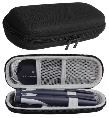 Diabetes cooler bag - cool bag - diabetes case - 2 pieces - insulin syringes - travel case - no gel pack included