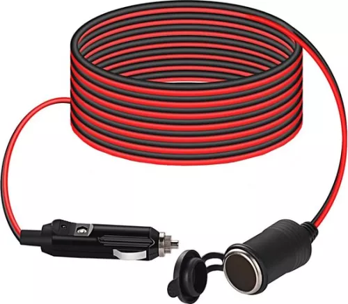 merkloos Cigarette Lighter Extension Cable - 3m Waterproof - 20 AWG - 15A Fuse - 12V/24V - DC Adapter for Boat Motorcycle (8785305910729)
