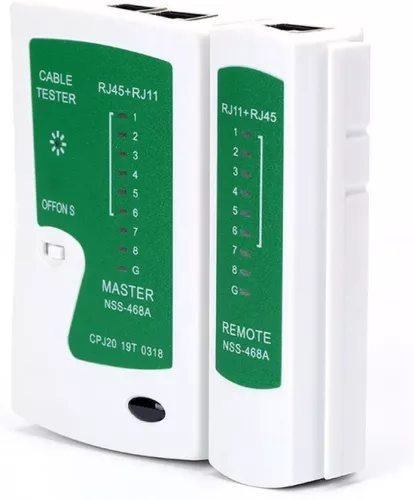 merkloos PREMIUM LAN Network Tester Set - Including Case - RJ45 / RJ12 / RJ11 / CAT5 / CAT5e / Cat6 / UTP / LAN - Cable Tester with Crimping Pliers & LSA Pliers (8720514720066)