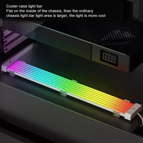 merkloos RGB power extension cable set - 24-pin ATX cable - Synchronized PSU cable with LED - Soft silicone tube (8785306193008)