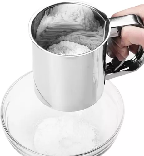 merkloos Sieb, Mehlsieb, Puderzucker, Küchensieb - Edelstahl - 500 g (4800437595256)