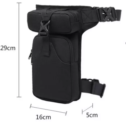 merkloos Motorcycle leg bag for men and women, thigh bag, canvas waist bag, sturdy tactical bag, adjustable waist strap, waist bag for hiking, cycling, fishing, leisure, Khaki (8410900987462)