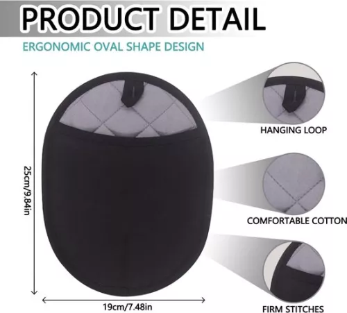 merkloos Heat Resistant Silicone Pot Holders - 2 Pieces - Ergonomic Design for Cooking and Baking (9509485899617)