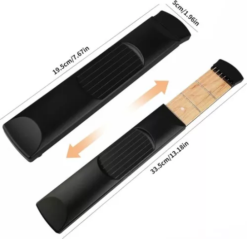 merkloos 6 Fret Portable Left Hand Pocket Guitar Practice Tool - Guitar Gadget Chord Trainer for Beginner Guitarist Practice Training (8785307206912)