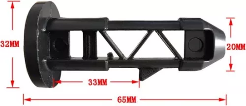 merkloos Pack of 10 hinge pins for waste container lid - hole size 20 mm - attachment for 50 / 80 / 100 / 120 / 240 l bin (8785307205717)