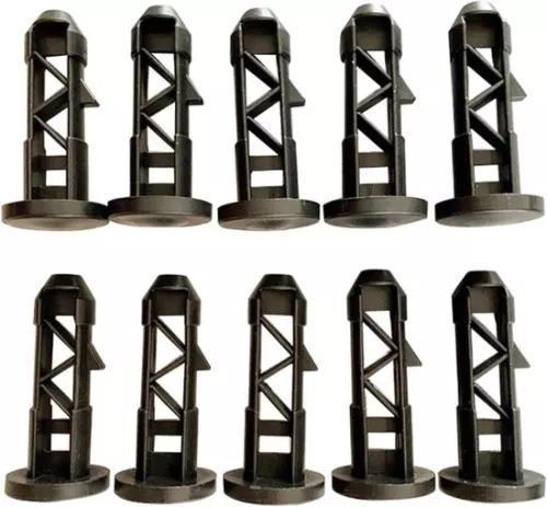 merkloos Pack of 10 hinge pins for waste container lid - hole size 20 mm - attachment for 50 / 80 / 100 / 120 / 240 l bin (8785307205717)