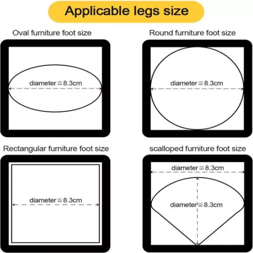 merkloos Set of 4 Adjustable Bed Risers - Robust Furniture Risers for Beds - Stackable and Adjustable - 2 Inch (6150704629688)