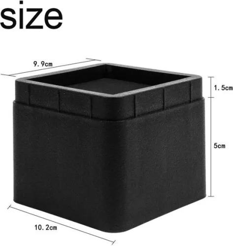 merkloos Set of 4 Adjustable Bed Risers - Robust Furniture Risers for Beds - Stackable and Adjustable - 2 Inch (6150704629688)