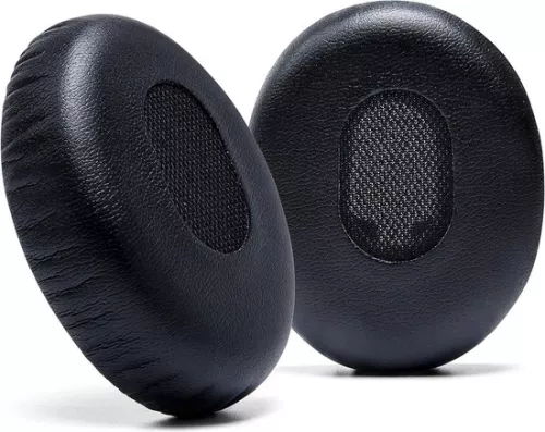 merkloos Replacement Ear Cushions for Bose QuietComfort 3 - Durable Leather - Softer Memory Foam - Extra Thick - Compatible with Bose QC3 On-Ear Headphones - Black (8785304875401)