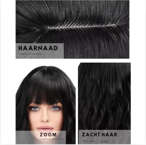 unbranded Women's Wigs - Women's Wigs Real Hair - Washable (6152507679648)