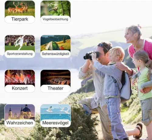 merkloos 25x Binoculars Adults HD Compact Lightweight Professional Birdwatching Theater Concerts Hunting Hiking Sports Games (8785301604608)