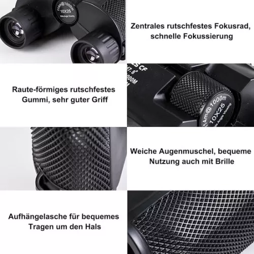 merkloos 25x Binoculars Adults HD Compact Lightweight Professional Birdwatching Theater Concerts Hunting Hiking Sports Games (8785301604608)