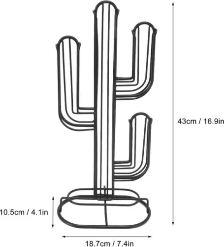 merkloos Coffee nespresso cup holder - cactus - Gold - 40 cups - Coffee cup holder/stand - Metal cactus (6152320459410)