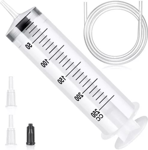 merkloos Liquid Collection Container Plastic Syringes 250 ml Syringe Without Needle Liquid Measuring Syringe With Transparent Catheter Scientific Laboratory Experiment - Refilling Measuring Liquids (No Needle) Liquid Collection Container (9504244831310)