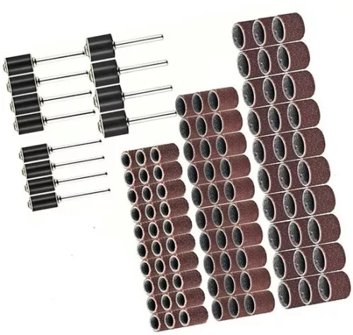 merkloos Insert Rings Sand Ring Sand Drum Steel Copper Sand 102 Pieces - Sanding Belt Sand Drum Rotary Abrasive Sanding Ring - Grinding Polishing Tool in HTML . (8785310159922)