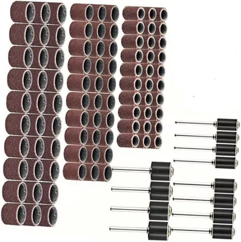 merkloos Insert Rings Sand Ring Sand Drum Steel Copper Sand 102 Pieces - Sanding Belt Sand Drum Rotary Abrasive Sanding Ring - Grinding Polishing Tool in HTML . (8785310159922)