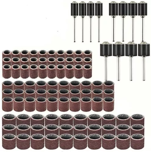 merkloos Insert Rings Sand Ring Sand Drum Steel Copper Sand 102 Pieces - Sanding Belt Sand Drum Rotary Abrasive Sanding Ring - Grinding Polishing Tool in HTML . (8785310159922)