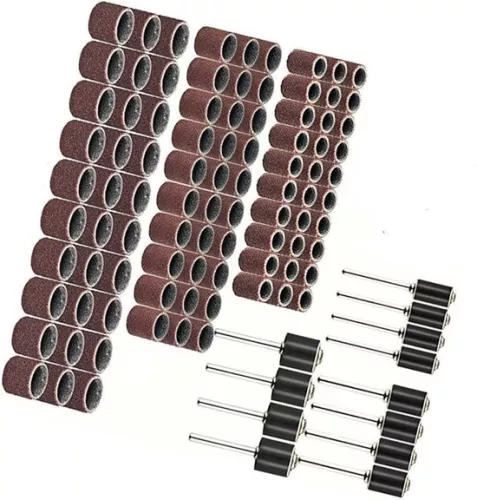 merkloos Insert Rings Sand Ring Sand Drum Steel Copper Sand 102 Pieces - Sanding Belt Sand Drum Rotary Abrasive Sanding Ring - Grinding Polishing Tool in HTML . (8785310159922)