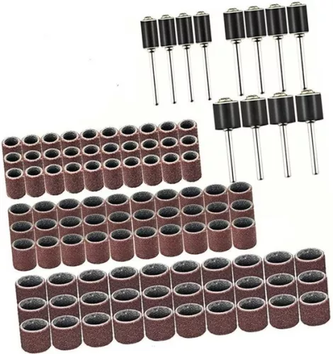 merkloos Insert Rings Sand Ring Sand Drum Steel Copper Sand 102 Pieces - Sanding Belt Sand Drum Rotary Abrasive Sanding Ring - Grinding Polishing Tool in HTML . (8785310159922)