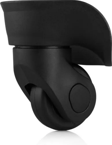 merkloos Pair of universal suitcase wheels, durable rubber, quiet, multi-directional, Suitable for suitcase luggage, spare repair wheels (small black 2 pieces) (9010050846313)