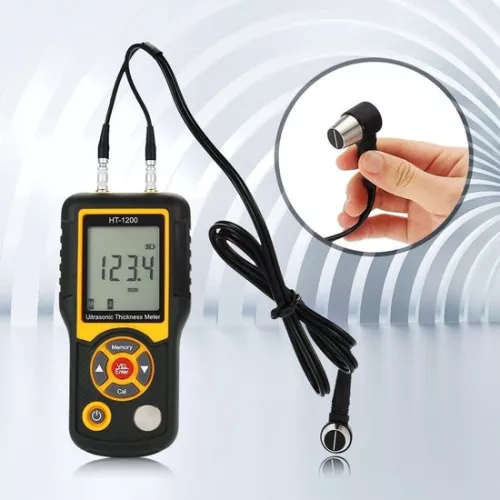 merkloos Digital Ultrasonic Thickness Gauge HT-1200 Measuring Range 12-225mm Four-Digit LCD Monitor. . (8785309128892)