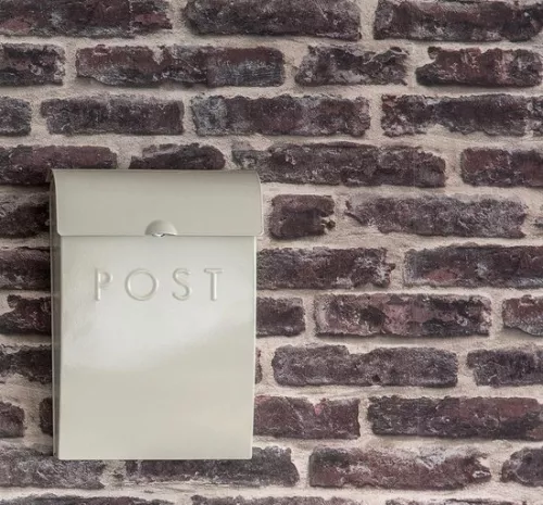 merkloos Letterbox Lockable wall-mounted letterbox - Weather-resistant design - Powder-coated steel - H37 x W25 x D9 cm (6152915057052)