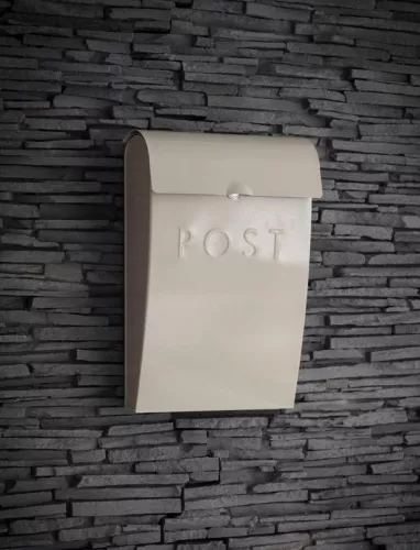 merkloos Letterbox Lockable wall-mounted letterbox - Weather-resistant design - Powder-coated steel - H37 x W25 x D9 cm (6152915057052)