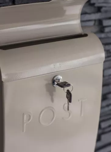 merkloos Letterbox Lockable wall-mounted letterbox - Weather-resistant design - Powder-coated steel - H37 x W25 x D9 cm (6152915057052)