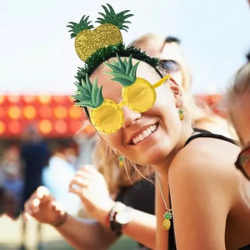 merkloos Tropical Pineapple Outfit - Hair Accessory - Sunglasses - Skirt and Accessories - Carnival (8721085238264)