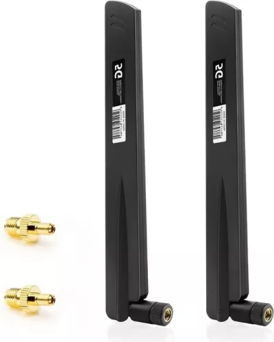 merkloos 5G LTE Antenna 4G LTE Signal Gain Antenna 18DBI Signal Amplifier SMA/TS9 Connector Omnidirectional WLAN Antenna 600-6000MHz for 3G/4G/5G/GSM/GPRS Router IoT Gateway Smart Home Black (8785322836316)