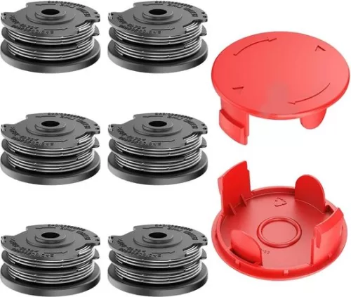 Grass trimmer line spool for Bosch ART 36-36 LI-ART24-24+ART 27-27+ART 30-30+ F016800351 (6 line spools-2 spool covers)