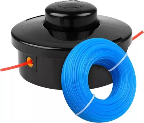 merkloos Universal Grass Trimmer Head M10 x 1.25 LHF Petrol Trimmer Spool Head Replacement with 1.6mm X 30m Round Grass Strimmer Line Wire (6151902965950)