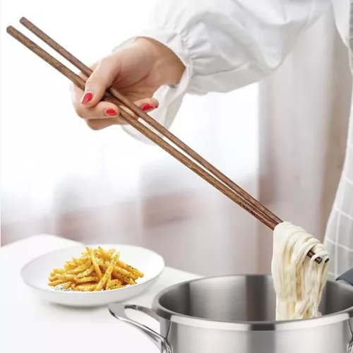 merkloos Long wooden chopsticks - 4 pairs - 38 cm (9502873342818)