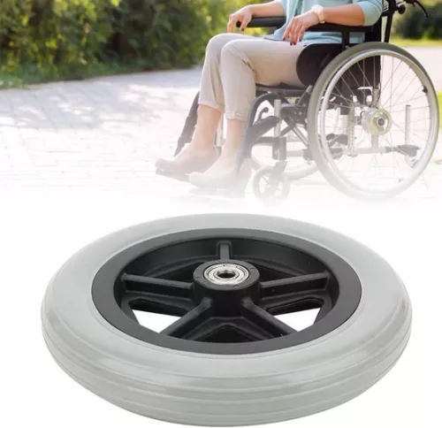 merkloos 7 inch wheelchair castor wheels - non-slip rubber wheels - rollator wheel replacement - wheelchair accessories . (8785309323303)