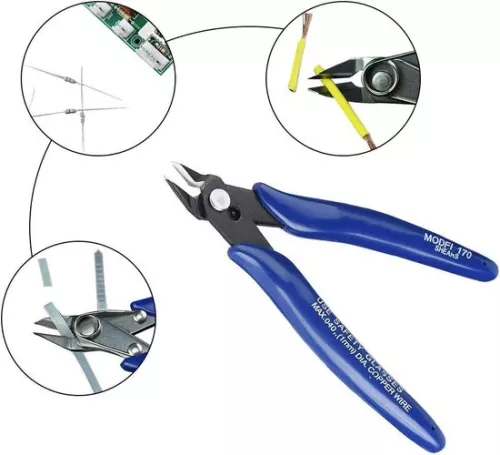 merkloos Contetn in 3D printer wire cutting pliers - side cutting pliers - short diagonal pliers - tool compact - Mustool (8785305091169)