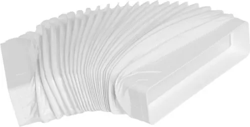 Air Conditioning Drain Hose 220x55mm Flexible Pipe - Connector for Rectangular Pipe - Flat Flexible Duct - PVC - Ventilation System Installation