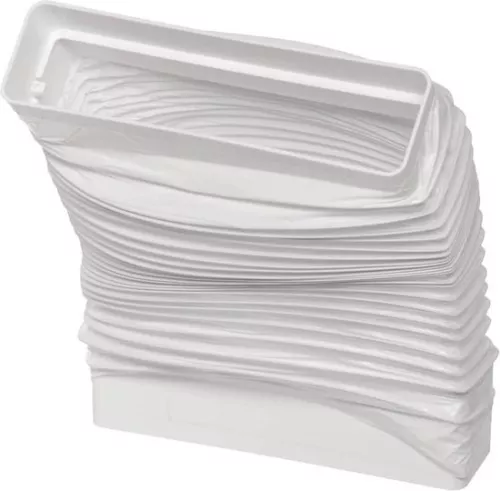 merkloos Air Conditioning Drain Hose 220x55mm Flexible Pipe - Connector for Rectangular Pipe - Flat Flexible Duct - PVC - Ventilation System Installation (6150842571511)